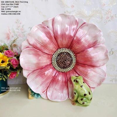 BÌNH THỦ CÔNG HOA ĐÀO HAI MẶT
